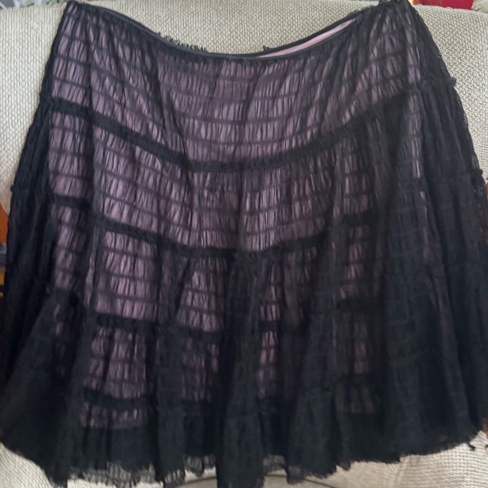 Elegant Black Layered Skirt
